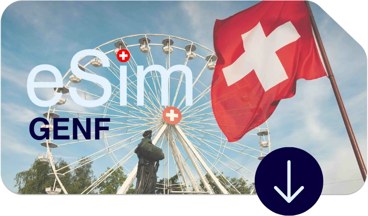 Historische Strassen von Genf mit eSIM Schweiz erleben